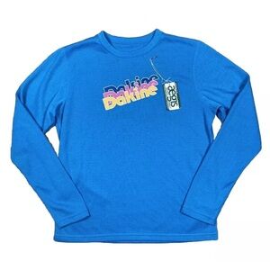 Dakine Girls XL Youth Mid-weight Base Layer Top Turquoise Blue Snow Shirt NEW